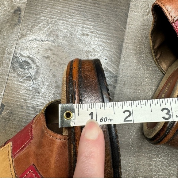 Candie’s Vintage 00’s Leather Platform Chunky Patchwork Slides size 7 1/2 - Picture 13 of 14